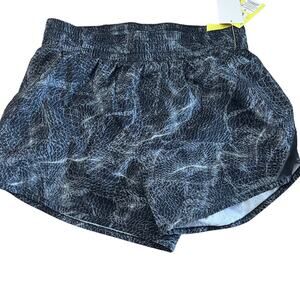 All in Motion Shibori Mid-Rise Charcoal Gray Run Shorts - Size Small - NWT